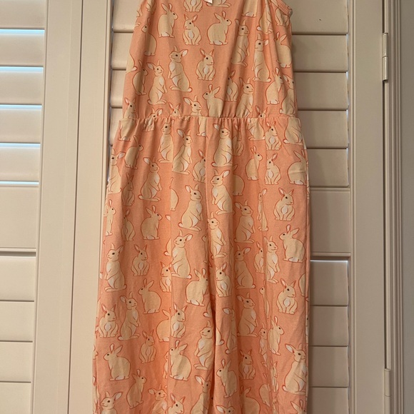 Vivie & Ash 🐰 Print Wide Leg Crop 4/5T Jumpsuit - Picture 3 of 5